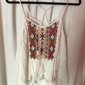 Embroidered cami top